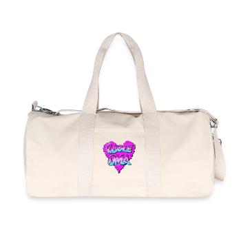 Coole Oma - Graffiti- mit Herz - Pink - Recycelte Canvas-Sporttasche von Stanley/Stella - Naturweiß - Vorne