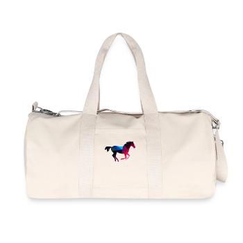 Cheval chevaux cavalier ride animal galop poulain Heng - Sac de sport en toile recyclée Stanley/Stella - blanc naturel - Devant