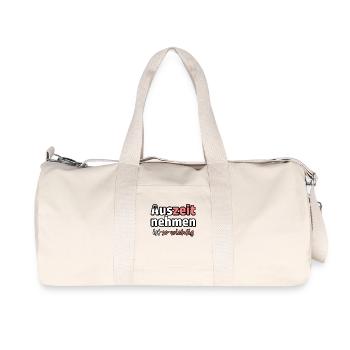 Auszeit Ruhe Urlaub Rente Sprüche - Recycelte Canvas-Sporttasche von Stanley/Stella - Naturweiß - Vorne
