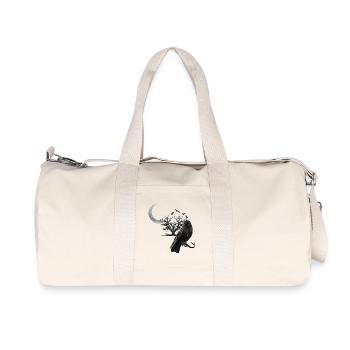 kolkrabe, mondsichel, Bäume, gothic design - Recycelte Canvas-Sporttasche von Stanley/Stella - Naturweiß - Vorne