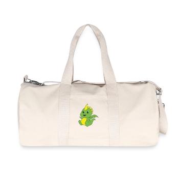 Dragon dragon monster lizard saurian fantasy fable - Recycled Canvas Sports Bag by Stanley/Stella - natural - Front