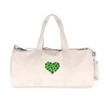 J'aime la patte de shamrocks coeur de la Saint-Patrick - Sac de sport en toile recyclée Stanley/Stella - blanc naturel - Devant