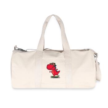 Cool Dinosaur Headset Funny Sunglasses - Recycled Canvas Sports Bag by Stanley/Stella - natural - Front