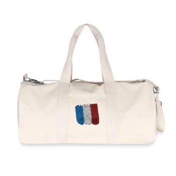 French flag - Recycled Canvas Sports Bag by Stanley/Stella - natural - Front
