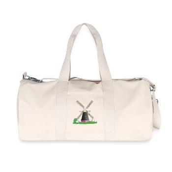 Windmill with sheep - Recycled Canvas Sports Bag by Stanley/Stella - natural - Front