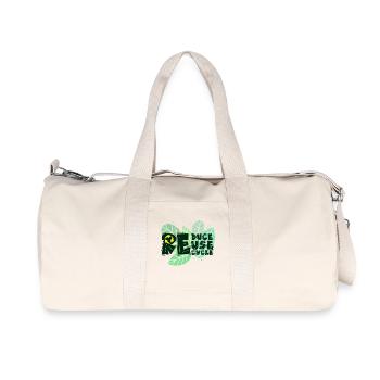 Umwelt Erde Recycling Naturschutz Statement - Recycelte Canvas-Sporttasche von Stanley/Stella - Naturweiß - Vorne