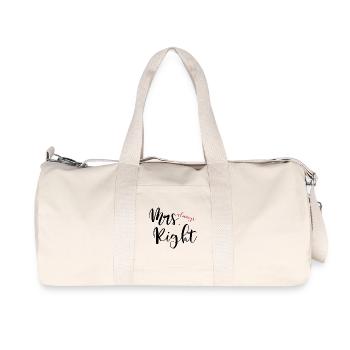 Mrs. always Right - Recycelte Canvas-Sporttasche von Stanley/Stella - Naturweiß - Vorne