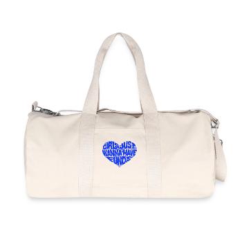Saying Humorous Heart Statement Sayings - Recycled Canvas Sports Bag by Stanley/Stella - natural - Front