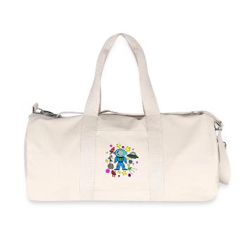 Planet Flies Kids - Recycled Canvas Sports Bag by Stanley/Stella - natural - Front