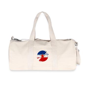 Yugoslavia vintage flags circle - Recycled Canvas Sports Bag by Stanley/Stella - natural - Front