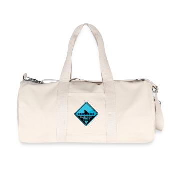 Gefahr Haie Kein Freitauchen - Recycelte Canvas-Sporttasche von Stanley/Stella - Naturweiß - Vorne