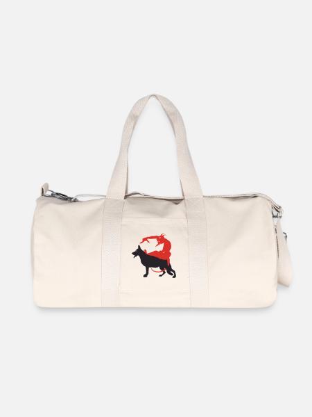 Schäferhund Teufel - BIG - Recycelte Canvas-Sporttasche von Stanley/Stella - Naturweiß
