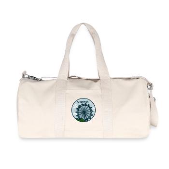 Riesenrad, Prater - Vienna, Austria - Recycled Canvas Sports Bag by Stanley/Stella - natural - Front