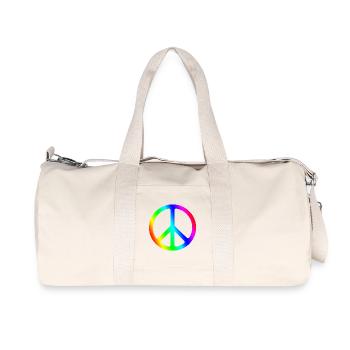 Paix - Pas de guerre - Sac de sport en toile recyclée Stanley/Stella - blanc naturel - Devant
