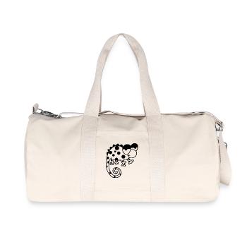 Caméléon – Reptile aux couleurs changeantes, Vinta élégant - Sac de sport en toile recyclée Stanley/Stella - blanc naturel - Devant