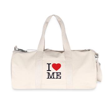 I LOVE ME - Recycled Canvas Sports Bag by Stanley/Stella - natural - Front