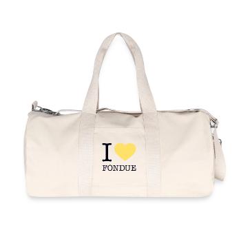 I LOVE FONDUE - Recycled Canvas Sports Bag by Stanley/Stella - natural - Front