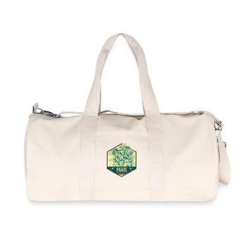 Badge retro, Paris France est ma ville natale - Sac de sport en toile recyclée Stanley/Stella - blanc naturel - Devant