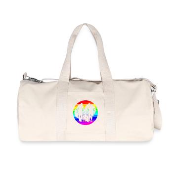 Cœur arc-en-ciel papa et papa grand-père et grand-père - Sac de sport en toile recyclée Stanley/Stella - blanc naturel - Devant