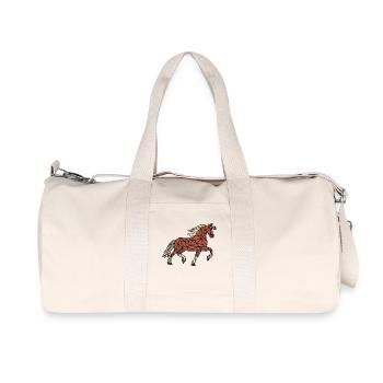 Cool Pferde Pferdenarr Reiten Islandpferde - Recycelte Canvas-Sporttasche von Stanley/Stella - Naturweiß - Vorne