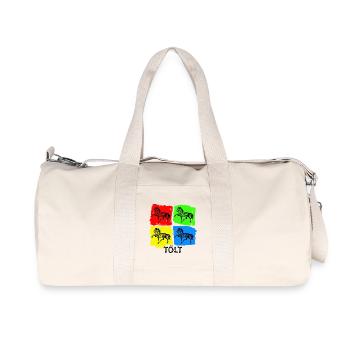 Chevaux Étalon Disant Chevaux Islandais Cheval Amour Tölt - Sac de sport en toile recyclée Stanley/Stella - blanc naturel - Devant