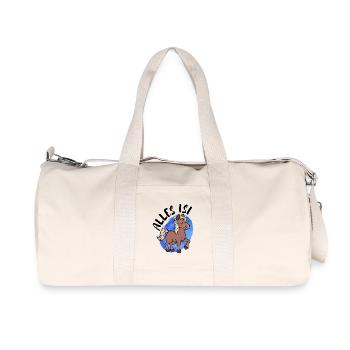Islandponys Islandpferde Pony Pferde Statement - Recycelte Canvas-Sporttasche von Stanley/Stella - Naturweiß - Vorne