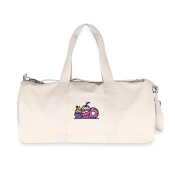 Süßigkeiten Cupcake Donut Naschen Naschkatzen - Recycelte Canvas-Sporttasche von Stanley/Stella - Naturweiß - Vorne