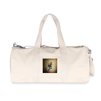 Impressive eye with clock and dragon. - Recycled Canvas Sports Bag by Stanley/Stella - natural - Front