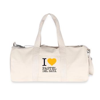 I LOVE PASTEL DEL NATA Portugal Cake - Recycelte Canvas-Sporttasche von Stanley/Stella - Naturweiß - Vorne