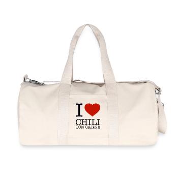 I LOVE CHILI CON CARNE - Recycled Canvas Sports Bag by Stanley/Stella - natural - Front