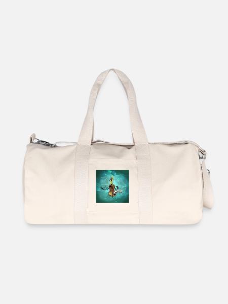 Wunderbare Geige mit Klavier und Blumen. - Recycelte Canvas-Sporttasche von Stanley/Stella - Naturweiß