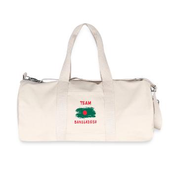 Team Bangladesh flags design - Recycled Canvas Sports Bag by Stanley/Stella - natural - Front
