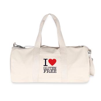I LOVE GLUTEN FREE - Recycelte Canvas-Sporttasche von Stanley/Stella - Naturweiß - Vorne