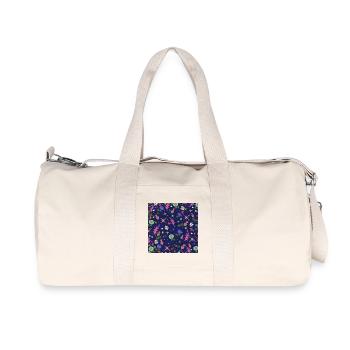all over prints mädchen, kindliches Blumenmuster - Recycelte Canvas-Sporttasche von Stanley/Stella - Naturweiß - Vorne