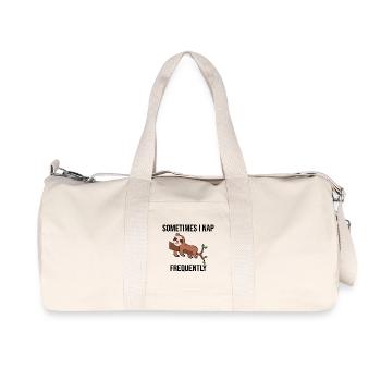 Drôle Animal Paresseux Déclaration Jungle Sleeping - Sac de sport en toile recyclée Stanley/Stella - blanc naturel - Devant