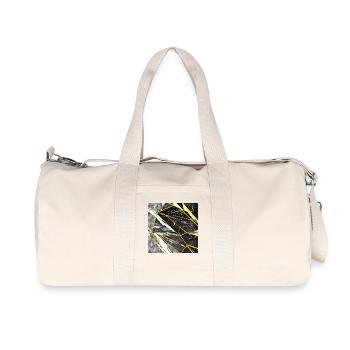 Black Gold Faux Marble - Recycled Canvas Sports Bag by Stanley/Stella - natural - Front