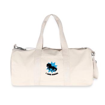 Chevaux Chevaux islandais Déclaration Équitation Cheval Amour - Sac de sport en toile recyclée Stanley/Stella - blanc naturel - Devant