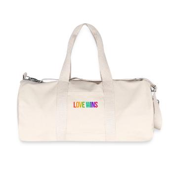 Rainbow Lgbt Equality Statement Pride - Recycled Canvas Sports Bag by Stanley/Stella - natural - Front