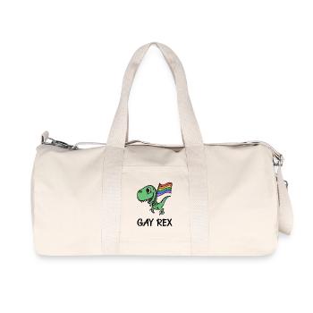 Dinosaure Rainbow Flag Lgbt Slogan Bisexuel - Sac de sport en toile recyclée Stanley/Stella - blanc naturel - Devant