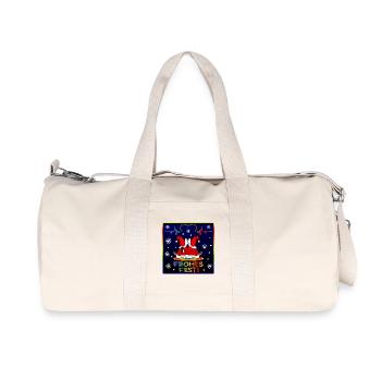 Zwei Weihnachtsmänner - LGBTQ WEIHNACHTSFEIER - Recycelte Canvas-Sporttasche von Stanley/Stella - Naturweiß - Vorne