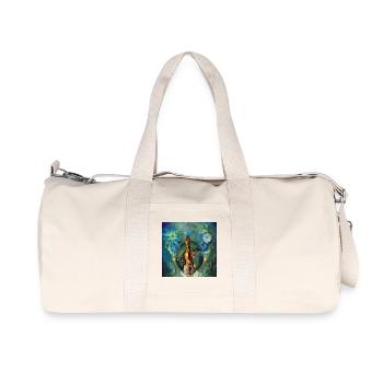 Die Majestät der Geige mit Blumen - Recycelte Canvas-Sporttasche von Stanley/Stella - Naturweiß - Vorne