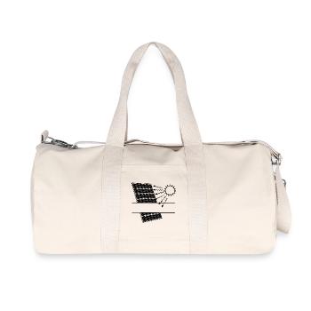Solar panel with Solar radiation and sun - Recycled Canvas Sports Bag by Stanley/Stella - natural - Front