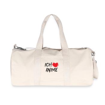 Anime Herz Manga Asiatisch Asien Popkultur - Recycelte Canvas-Sporttasche von Stanley/Stella - Naturweiß - Vorne