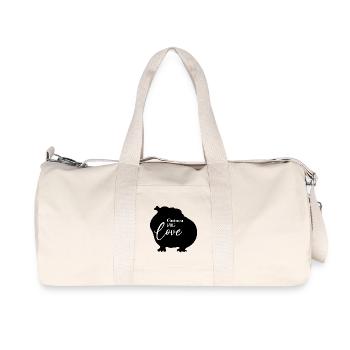 Silhouette de cochon d’Inde amoureuse de Meerschweinchen - Sac de sport en toile recyclée Stanley/Stella - blanc naturel - Devant