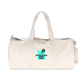 Aufschlag Padel-Tennis Spieler Statement Schläger - Recycelte Canvas-Sporttasche von Stanley/Stella - Naturweiß - Vorne