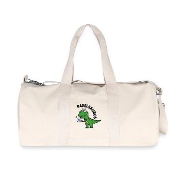 Dinosaurier Padel Spieler Schläger Ball Spruch - Recycelte Canvas-Sporttasche von Stanley/Stella - Naturweiß - Vorne