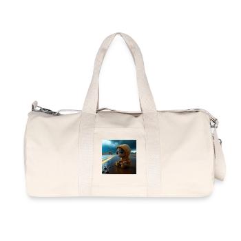 Bébé alien perdu sur la route - Sac de sport en toile recyclée Stanley/Stella - blanc naturel - Devant