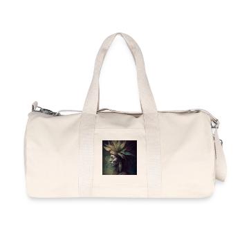 Dreamy Tribal Cannabis Portrait - Recycled Canvas Sports Bag by Stanley/Stella - natural - Front
