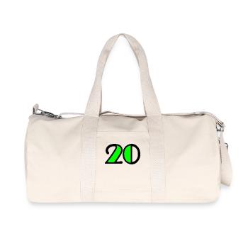 20,20 JAHRE,20-JÄHRIGES JUBILÄUM,20-JÄHRIGES JUBILÄUM - Recycelte Canvas-Sporttasche von Stanley/Stella - Naturweiß - Vorne