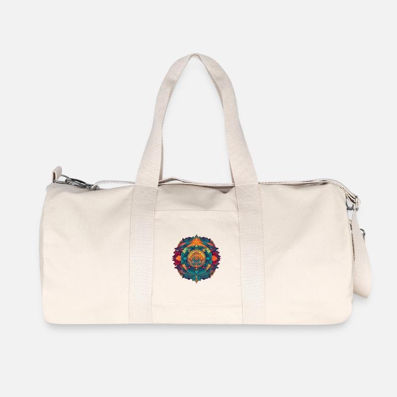 Mandala - Sac de sport en toile recyclée Stanley/Stella - blanc naturel